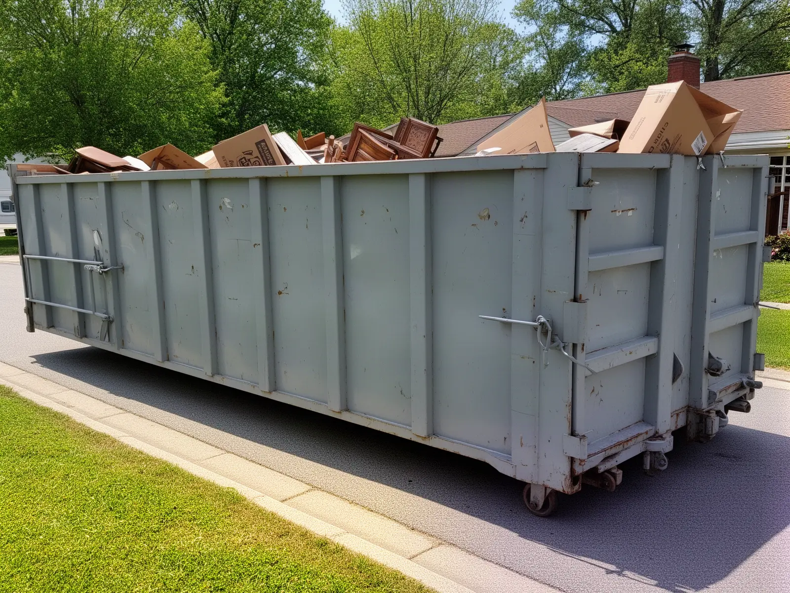 Roll-off dumpster from Kenwell Bros Dumpster Rental Co. in Fredericksburg, VA